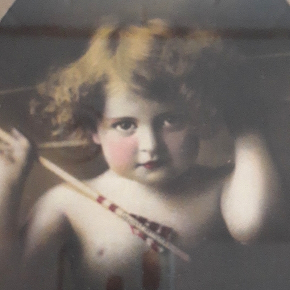 Vintage Large Framed "Cupid Awake" - Picture 2 of 5